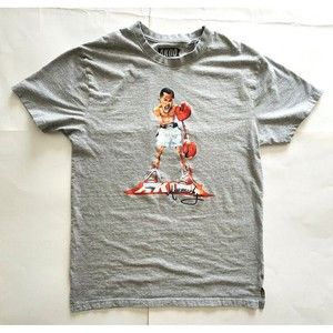 AKOO The Champ T-Shirt Gray Short Sleeve Streetwear T.I. Boxer Men Size XL